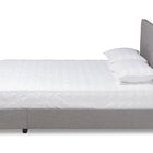 Baxton Studio Netti Light Grey Fabric Upholstered 2-Drawer King Size Platform Storage Bed