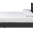 Baxton Studio Netti Dark Grey Fabric Upholstered 2-Drawer Queen Size Platform Storage Bed