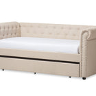 Baxton Studio Mabelle Modern and Contemporary Beige Fabric Trundle Daybed