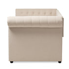 Baxton Studio Mabelle Modern and Contemporary Beige Fabric Trundle Daybed
