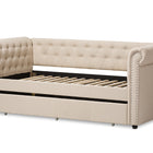 Baxton Studio Mabelle Modern and Contemporary Beige Fabric Trundle Daybed