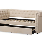 Baxton Studio Mabelle Modern and Contemporary Beige Fabric Trundle Daybed