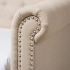Baxton Studio Mabelle Modern and Contemporary Beige Fabric Trundle Daybed
