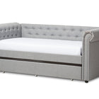 Baxton Studio Mabelle Modern and Contemporary Grey Fabric Trundle Daybed