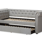 Baxton Studio Mabelle Modern and Contemporary Grey Fabric Trundle Daybed