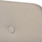 Baxton Studio Penelope Mid-Century Modern Solid Walnut Wood Light Beige Fabric Upholstered Queen Size Platform Bed