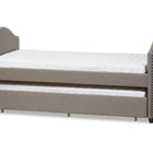 Baxton Studio Alessia Modern and Contemporary Grey Fabric Upholstered Daybed with Guest Trundle Bed