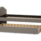 Baxton Studio Alessia Modern and Contemporary Grey Fabric Upholstered Daybed with Guest Trundle Bed
