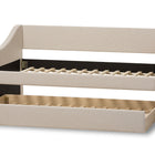 Baxton Studio Barnstorm Modern and Contemporary Beige Fabric Upholstered Daybed with Guest Trundle Bed