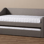 Baxton Studio Barnstorm Modern and Contemporary Grey Fabric Upholstered Daybed with Guest Trundle Bed