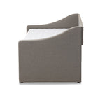 Baxton Studio Barnstorm Modern and Contemporary Grey Fabric Upholstered Daybed with Guest Trundle Bed