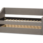 Baxton Studio Barnstorm Modern and Contemporary Grey Fabric Upholstered Daybed with Guest Trundle Bed