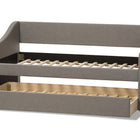 Baxton Studio Barnstorm Modern and Contemporary Grey Fabric Upholstered Daybed with Guest Trundle Bed