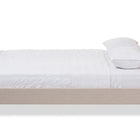 Baxton Studio Mia Mid-Century Light Beige Fabric Upholstered King Size Platform Bed