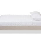Baxton Studio Samson Mid-Century Light Beige Fabric Upholstered Full Size Platform Bed