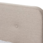 Baxton Studio Samson Mid-Century Light Beige Fabric Upholstered Full Size Platform Bed