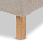 Baxton Studio Samson Mid-Century Light Beige Fabric Upholstered Full Size Platform Bed