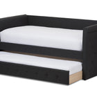 Baxton Studio Alena Modern and Contemporary Dark Grey Fabric Daybed with Trundle