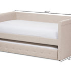 Baxton Studio Alena Modern and Contemporary Light Beige Fabric Daybed with Trundle