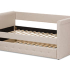 Baxton Studio Alena Modern and Contemporary Light Beige Fabric Daybed with Trundle