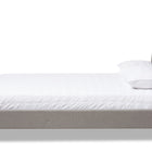 Baxton Studio Adelaide Retro Modern Light Grey Fabric Upholstered Queen Size Platform Bed