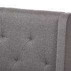 Baxton Studio Adelaide Retro Modern Light Grey Fabric Upholstered Queen Size Platform Bed