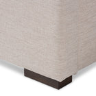Baxton Studio Taylor Modern and Contemporary Light Beige Fabric Queen Size Gas-Lift Platform Bed