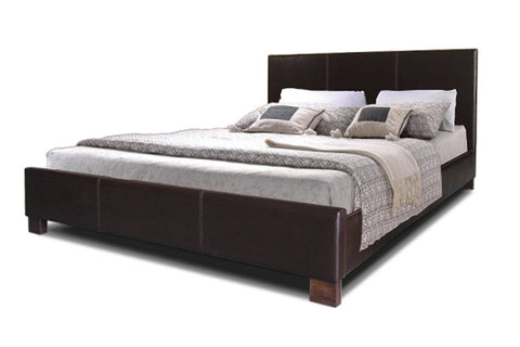Baxton Studio Pless Dark Brown Modern Bed - Queen Size