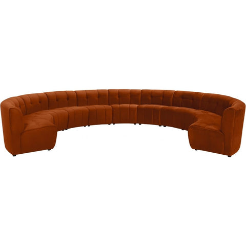 Meridian Furniture Limitless Modular Velvet 11pc. Sectional - Cognac - Sofas