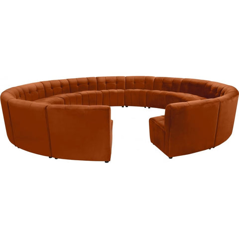 Meridian Furniture Limitless Modular Velvet 15pc. Sectional - Cognac - Sofas