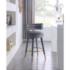 Meridian Furniture Fitzroy Velvet Counter Stool - Stools