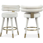 Meridian Furniture Fitzroy Velvet Counter Stool - Cream - Stools