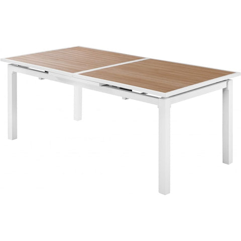Meridian Furniture Nizuc Outdoor Patio Extendable Dining Table - Brown - Outdoor Furniture