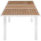 Meridian Furniture Nizuc Outdoor Patio Extendable Dining Table - Brown - Outdoor Furniture