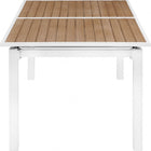Meridian Furniture Nizuc Outdoor Patio Extendable Dining Table - Brown - Outdoor Furniture