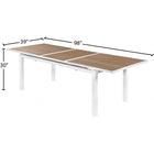 Meridian Furniture Nizuc Outdoor Patio Extendable Dining Table - Brown - Outdoor Furniture