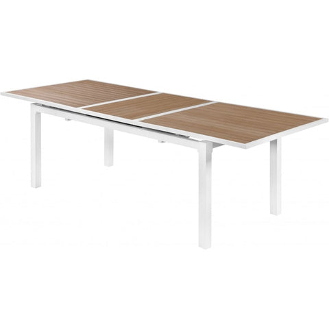 Meridian Furniture Nizuc Outdoor Patio Extendable Dining Table - Brown - Outdoor Furniture