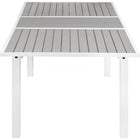 Meridian Furniture Nizuc Outdoor Patio Extendable Dining Table - Grey - Outdoor Furniture