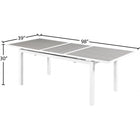 Meridian Furniture Nizuc Outdoor Patio Extendable Dining Table - Grey - Outdoor Furniture