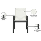 Meridian Furniture Nizuc Outdoor Patio Dining Chair 367-AC - Dining Chairs