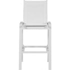 Meridian Furniture Nizuc Outdoor Patio Mesh Barstool - White - Outdoor Furniture