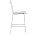 Meridian Furniture Nizuc Outdoor Patio Mesh Barstool - White - Outdoor Furniture