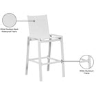 Meridian Furniture Nizuc Outdoor Patio Mesh Barstool - White - Outdoor Furniture