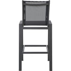 Meridian Furniture Nizuc Outdoor Patio Mesh Barstool - Black - Outdoor Furniture
