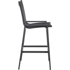 Meridian Furniture Nizuc Outdoor Patio Mesh Barstool - Black - Outdoor Furniture