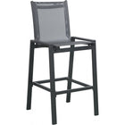 Meridian Furniture Nizuc Outdoor Patio Mesh Barstool - Black - Outdoor Furniture
