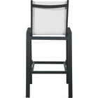 Meridian Furniture Nizuc Outdoor Patio Mesh Barstool - Black - Outdoor Furniture