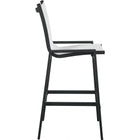 Meridian Furniture Nizuc Outdoor Patio Mesh Barstool - Black - Outdoor Furniture
