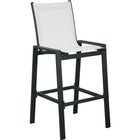 Meridian Furniture Nizuc Outdoor Patio Mesh Barstool - Black - Outdoor Furniture