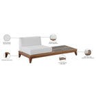 Meridian Furniture Rio Outdoor Off White Waterproof Modular Double Chair - Outdoor Furniture